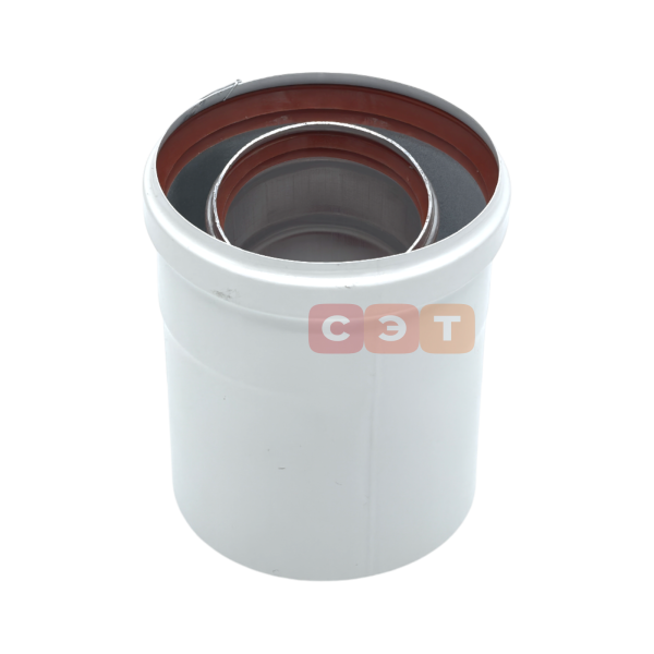 Адаптер коаксиальный вертикальный (фланец) Ø 60/100 мм